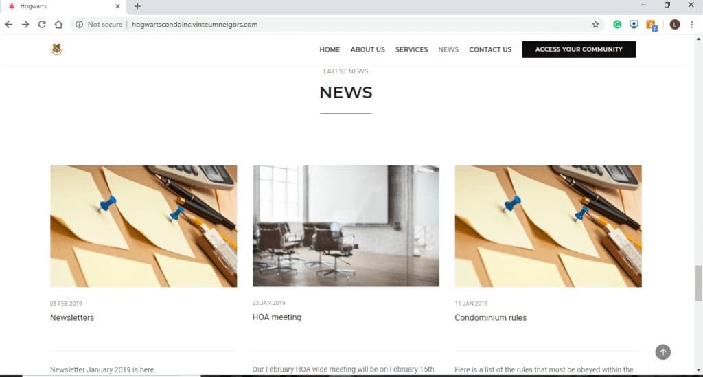 6 Key Benefits of an HOA Website Template 2 HOA Website Template Neigbrs