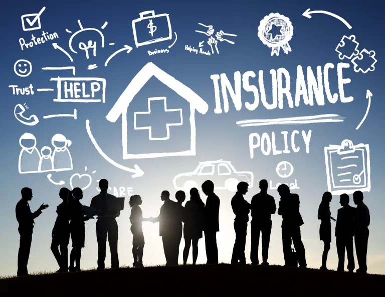 People engaged in lively discussions and illustrations representing home inspection insurance